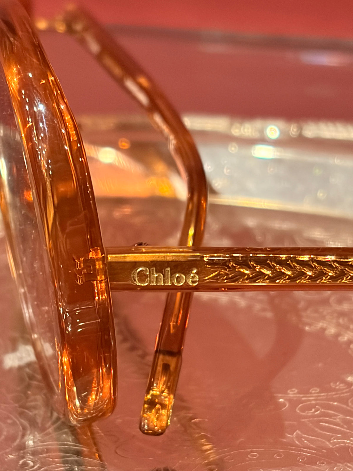 CHLOE OVERSIZED ROUNDED SUNGLASSES