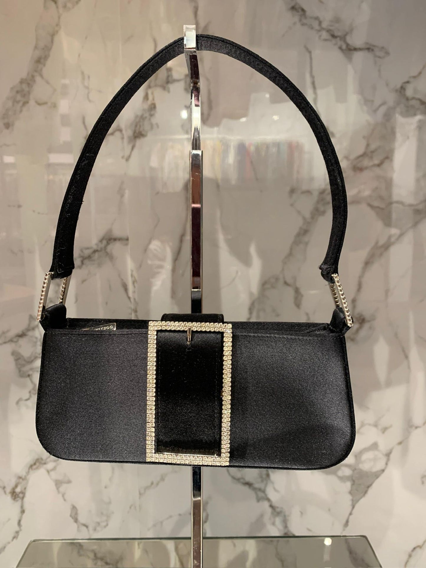 JIMMY CHOO SILK AND STRASS MINI BAG