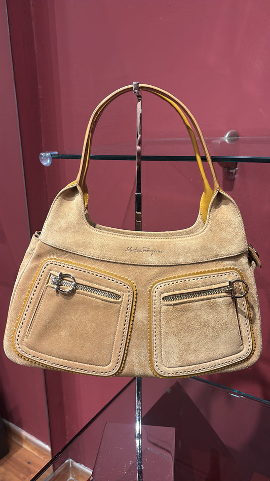 SALVATORE FERRAGAMO SUEDE BAG