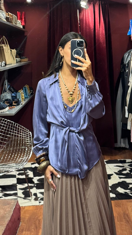 CINQ À SEPT SILK TOP
