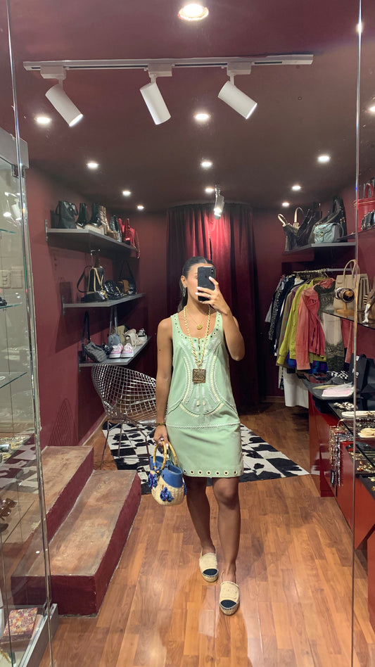 BARBARA BUI SHORT LEATHER DRESS
