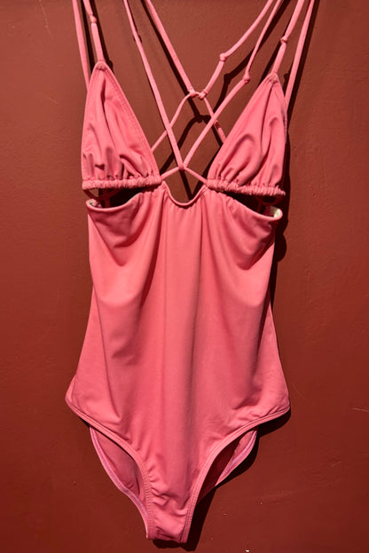 JACQUEMUS STRAPPY CUT-OUT ONE PIECE SWIMSUIT