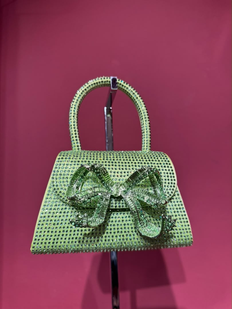 SELF PORTRAIT MINI BOW BAG IN RHINESTONES