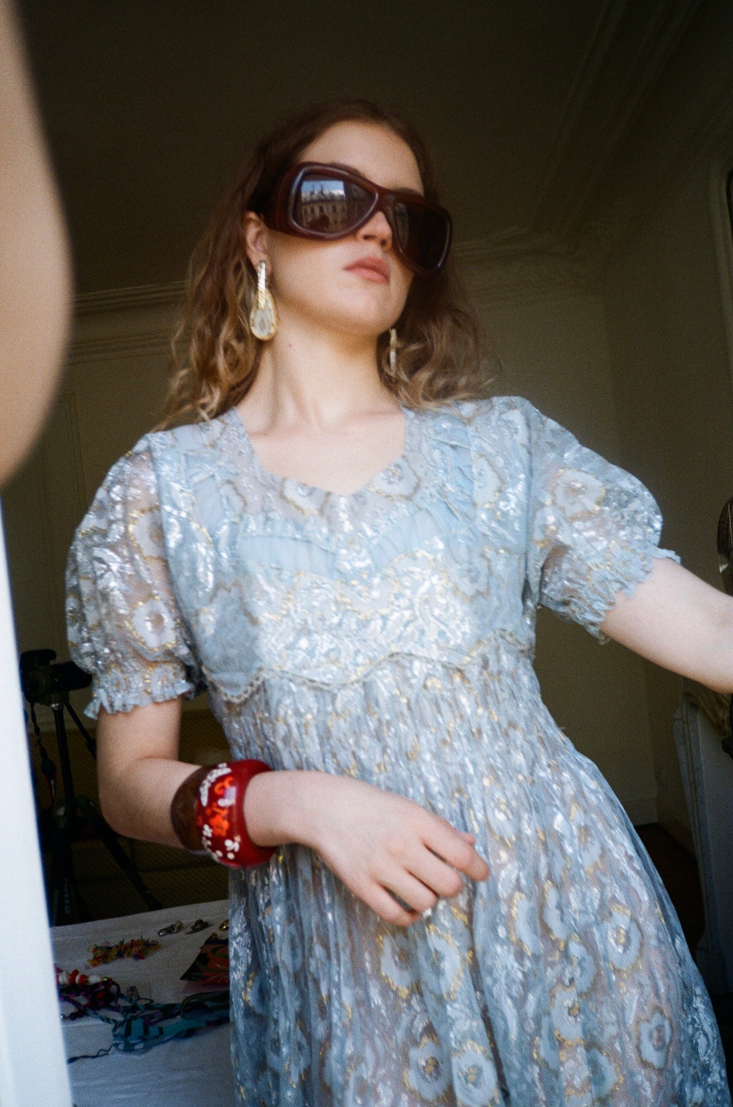 BROCADE LACE VINTAGE DRESS