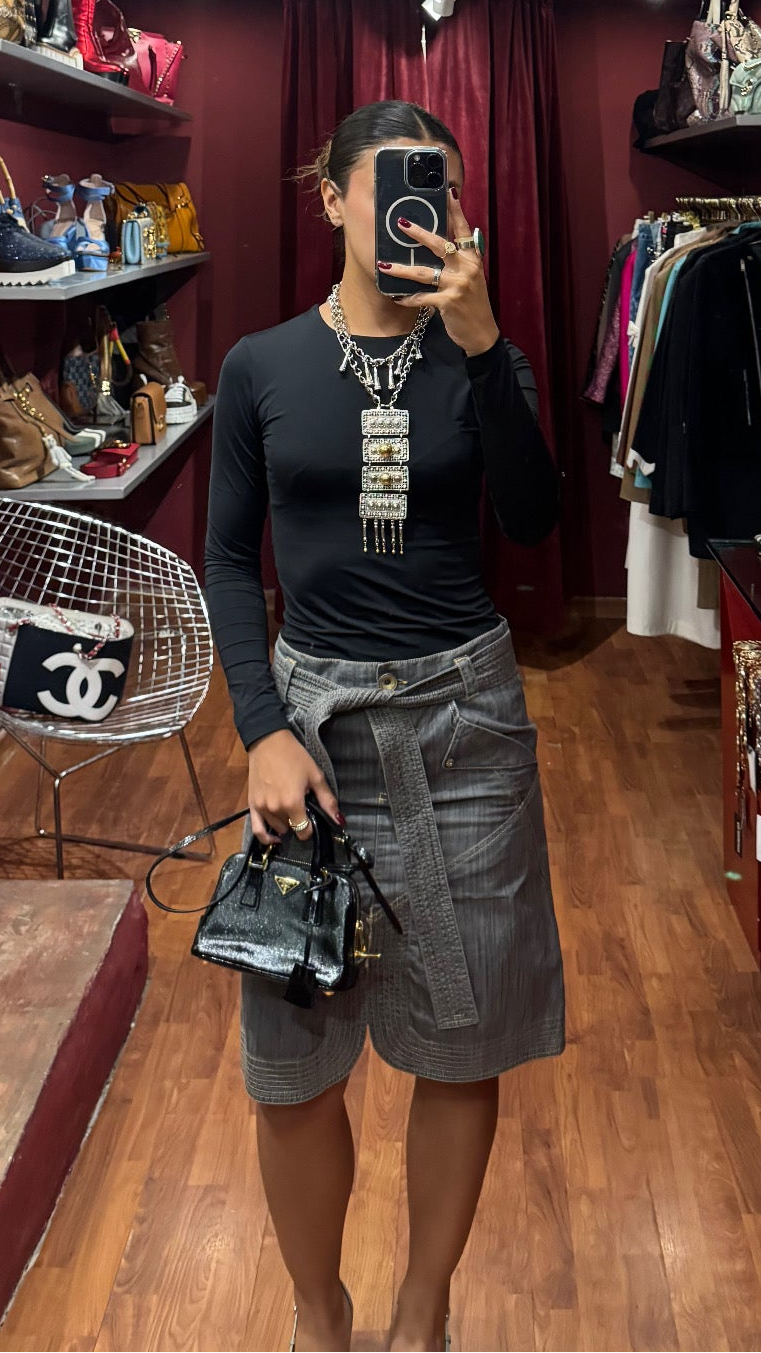 PLEIN SUD DENIM SKIRT