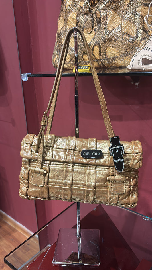 MIU MIU BAGUETTE BAG WITH PINS