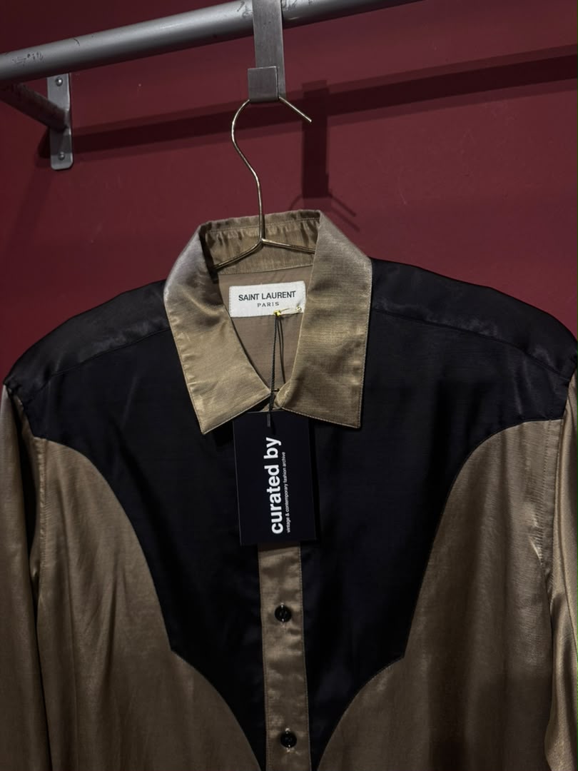 SAINT LAURENT COWBOY SILK BLOUSE