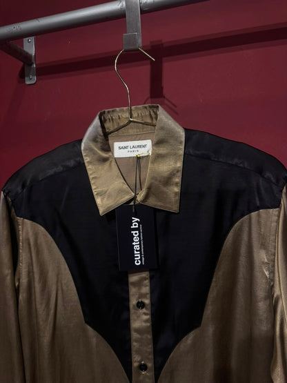 SAINT LAURENT COWBOY SILK BLOUSE