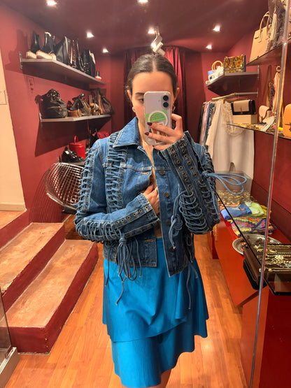 JEAN PAUL GAULTIER DENIM LACETS JACKET