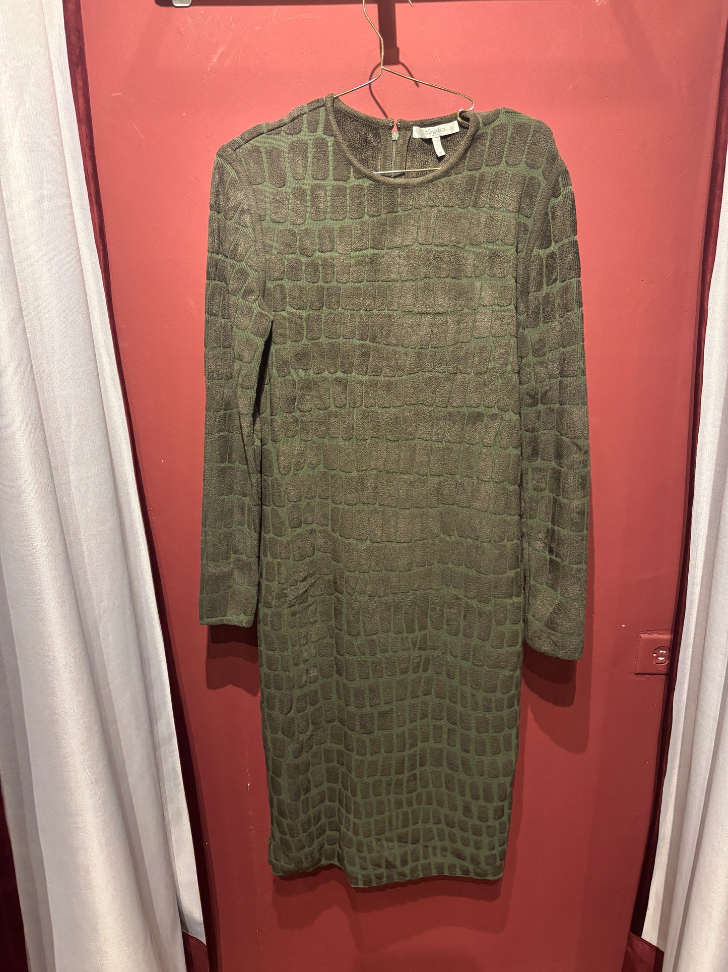 MAX MARA FITTED LONG SLEEVE DRESS