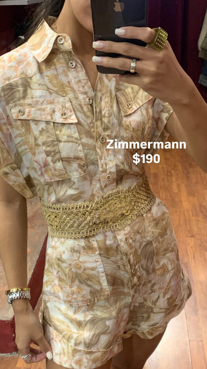 ZIMMERMANN SHORT FLOWER JUMPSUIT