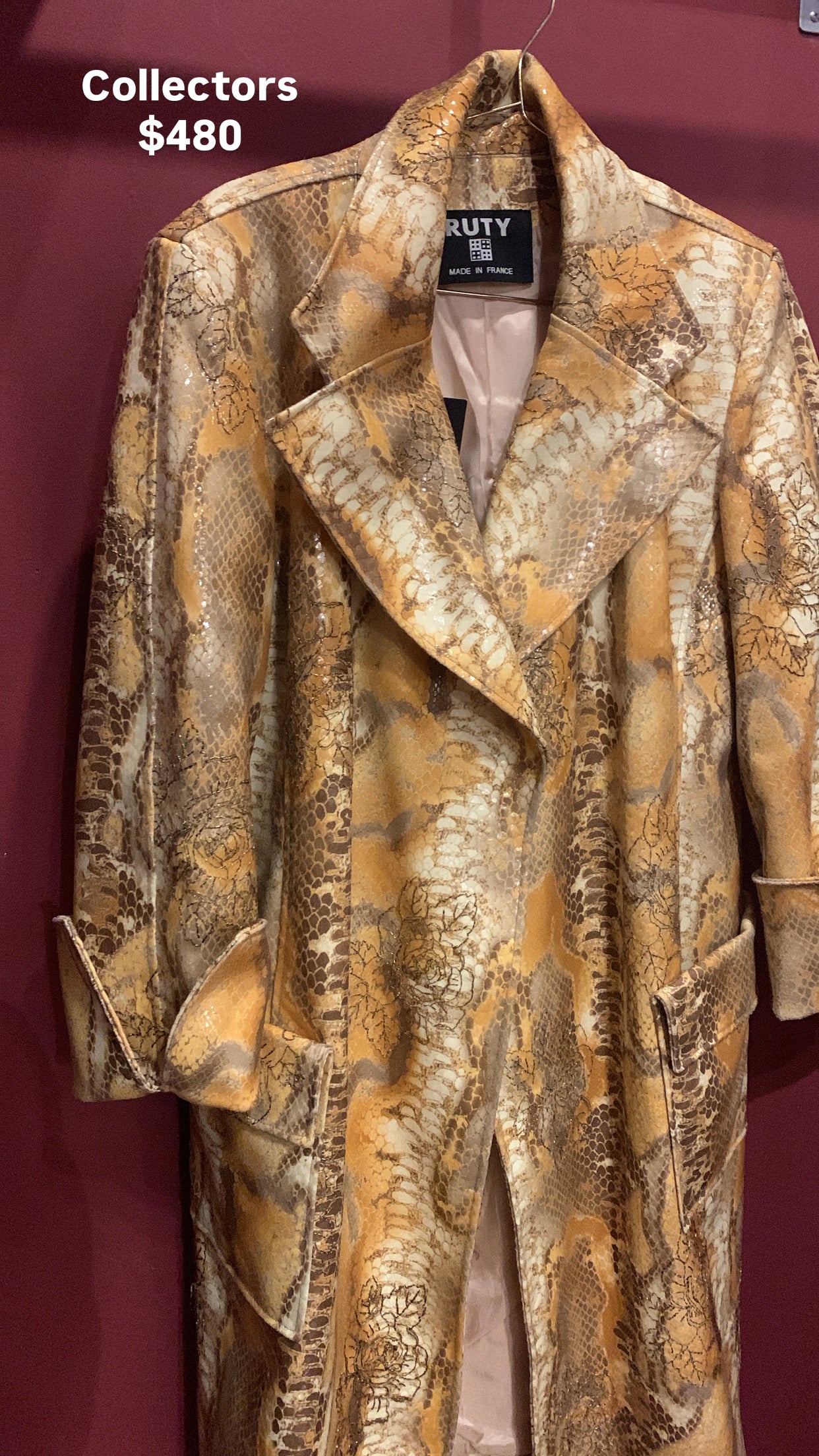 TRENCH COAT SNAKE PRINT