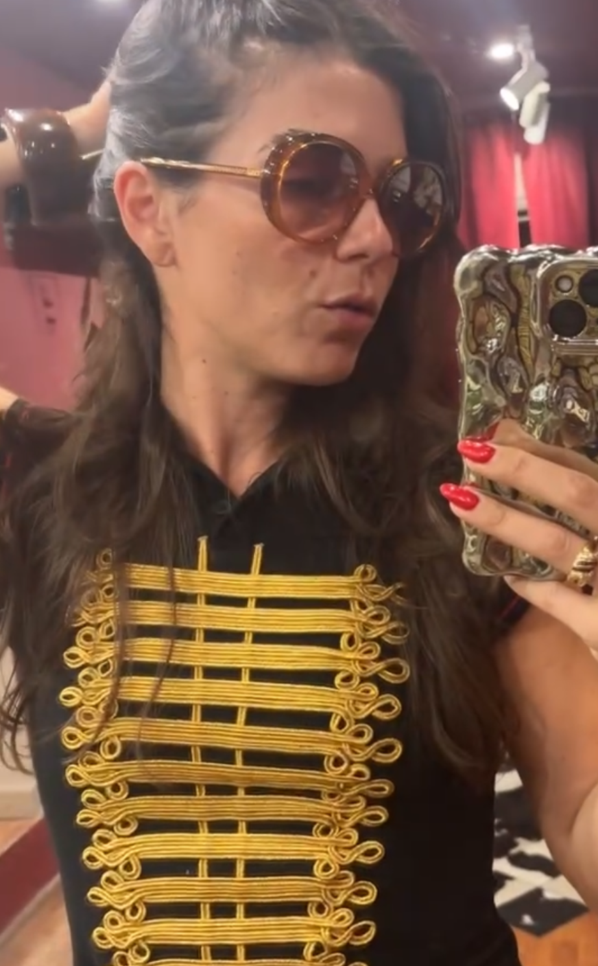 CHLOE OVERSIZED ROUNDED SUNGLASSES