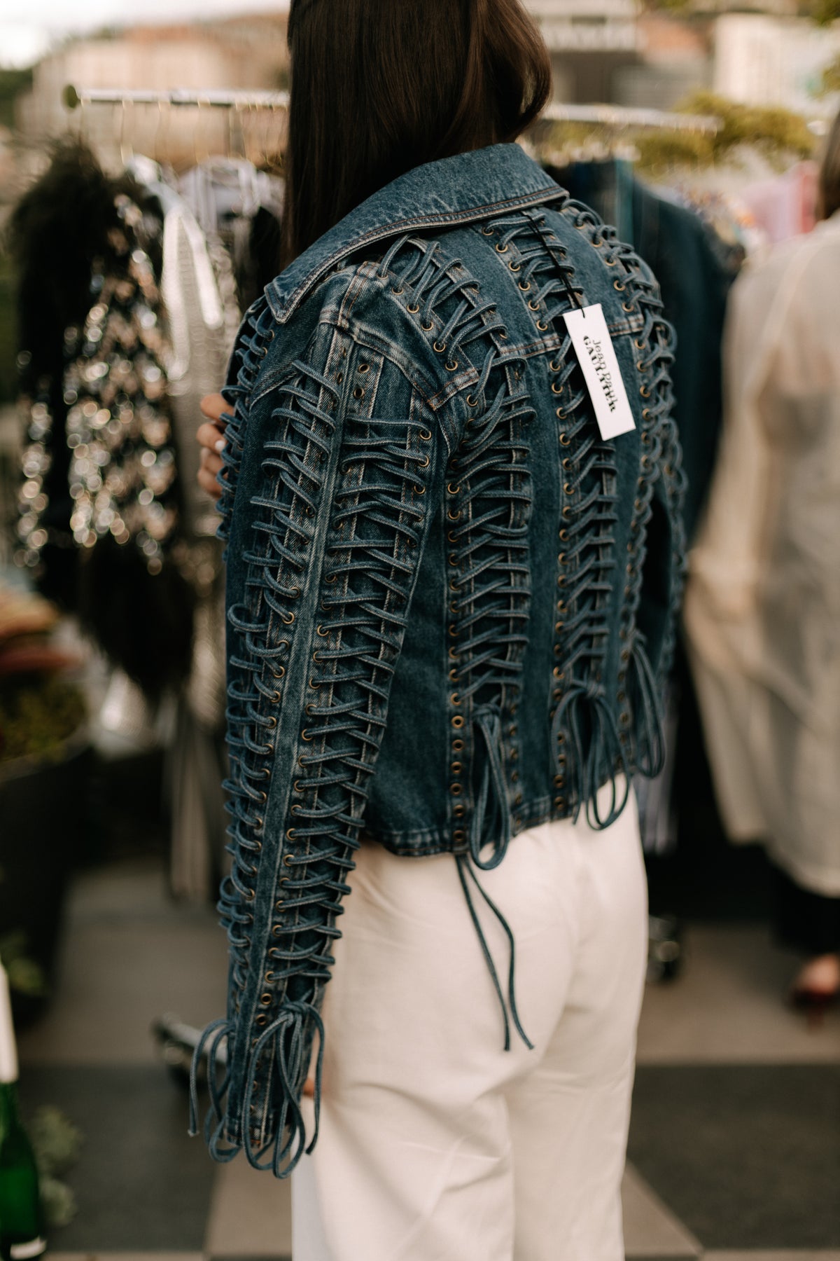 JEAN PAUL GAULTIER DENIM LACETS JACKET
