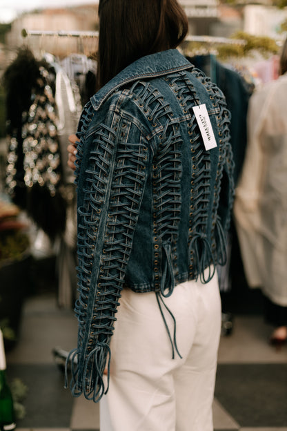 JEAN PAUL GAULTIER DENIM LACETS JACKET