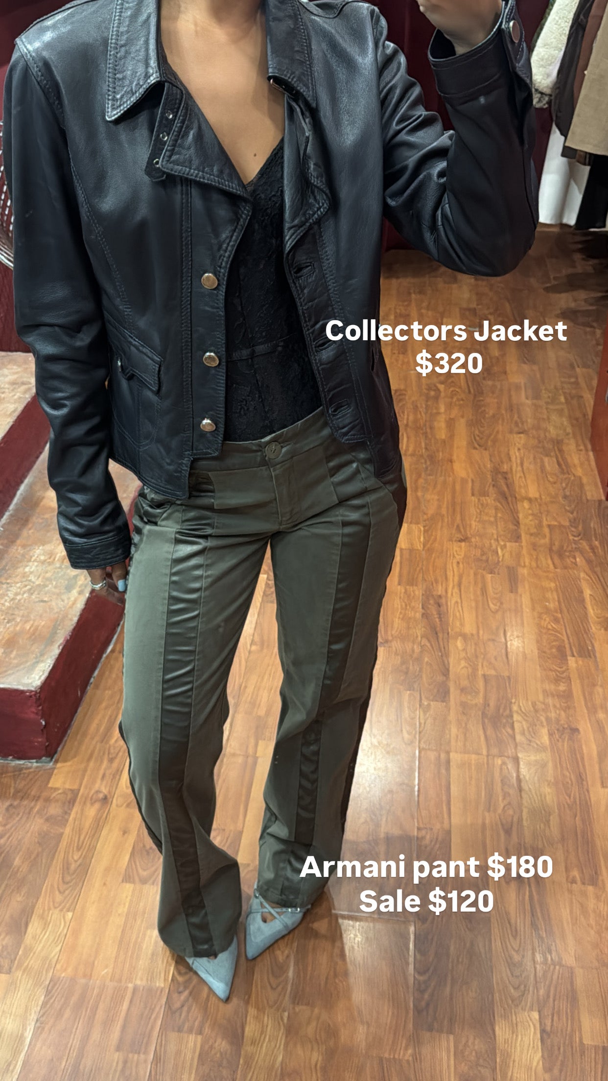 FITTED LEATHER BLACK JACKET