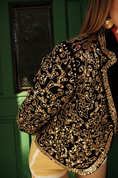 SEQUIN-EMBELLISHED BLAZER