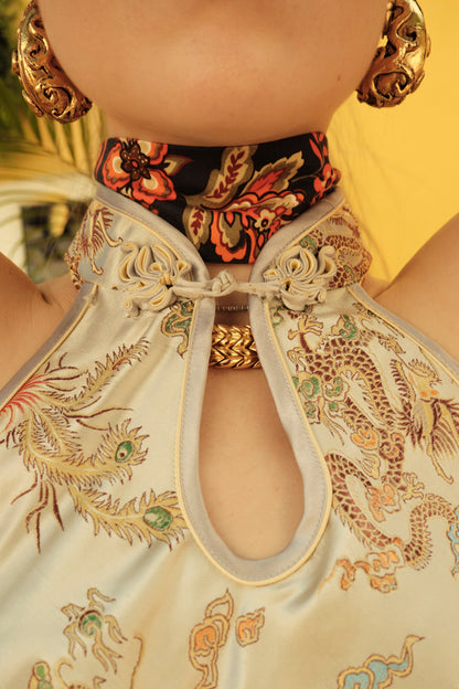 CHINESE TOP W/OPEN BACK