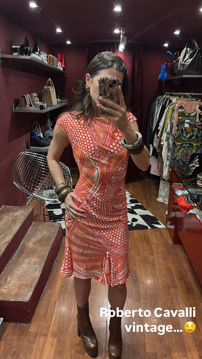 ROBERTO CAVALLI VINTAGE PRINT DRESS