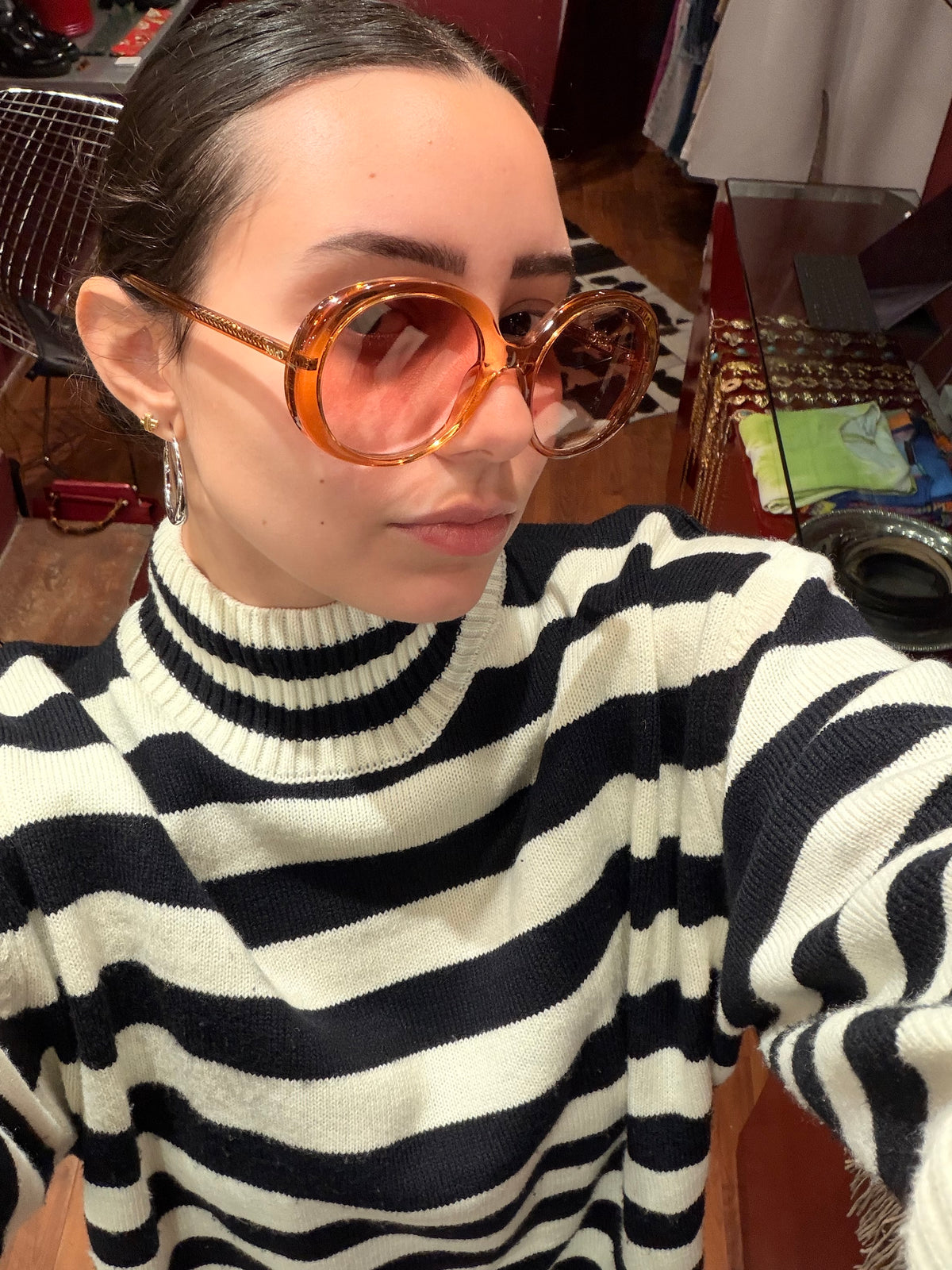 CHLOE OVERSIZED ROUNDED SUNGLASSES