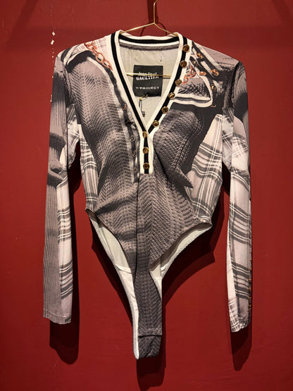JEAN PAUL GAULTIER Y/PROJECT LONG SLEEVED PRINTED & BUTTONS BODY