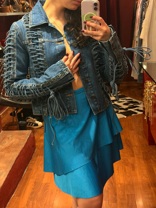BALENCIAGA	CROSSED BODY SKIRT IN LYCRA
