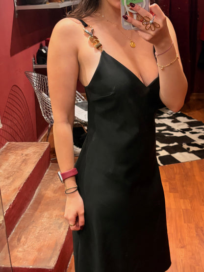 LOUIS VUITTON DRESS WITH METALLIC LV STRAP