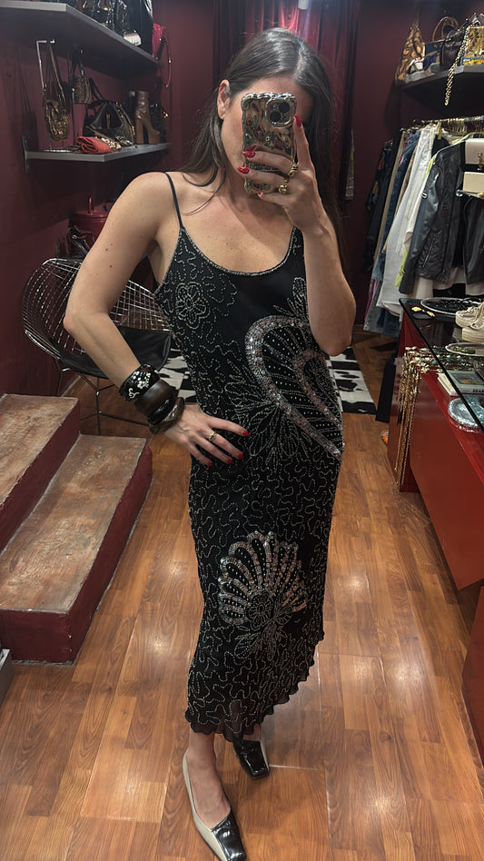 SEXY STRAPPY EMBROIDERED DRESS