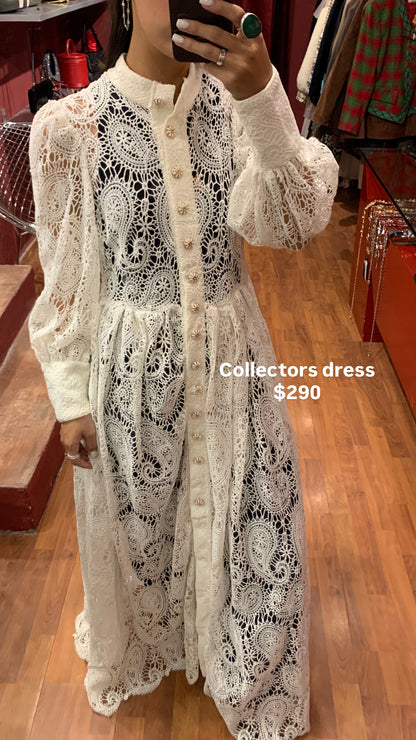 MACRAME LONG DRESS