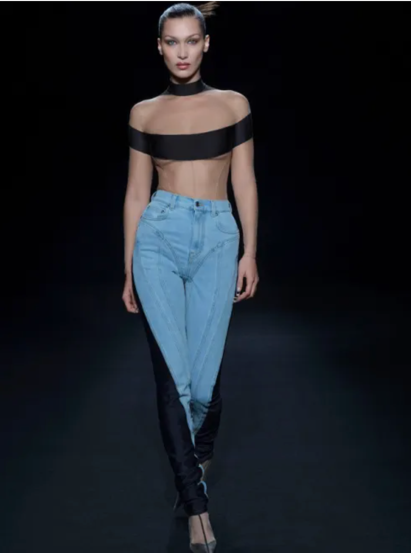 RUNWAY MUGLER LIGHT DENIM PANT