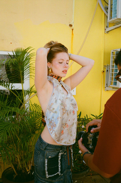 CHINESE TOP W/OPEN BACK