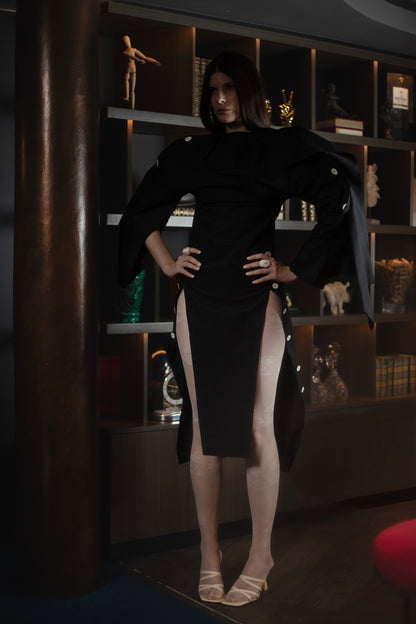 AWAKE DRESS WITH BUTTONS