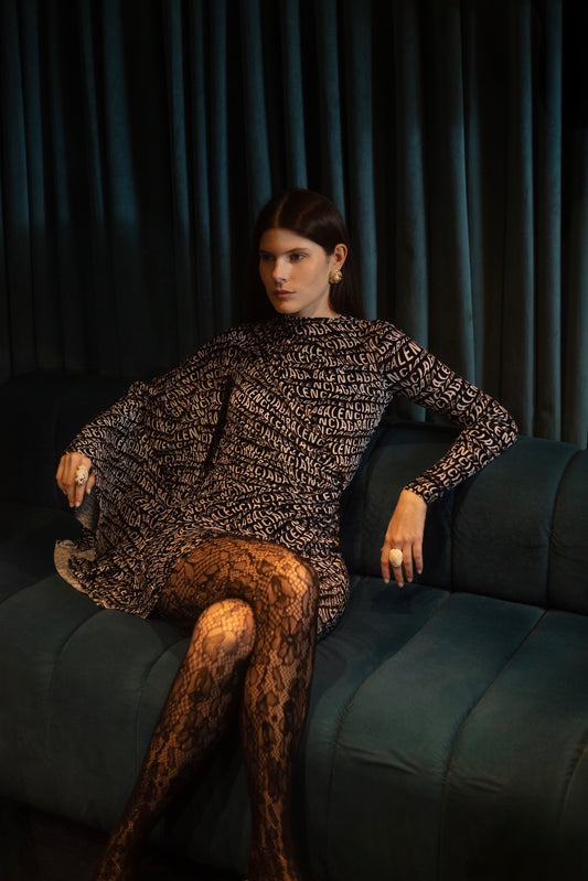 RUNWAY BALENCIAGA ALL-OVER DRESS