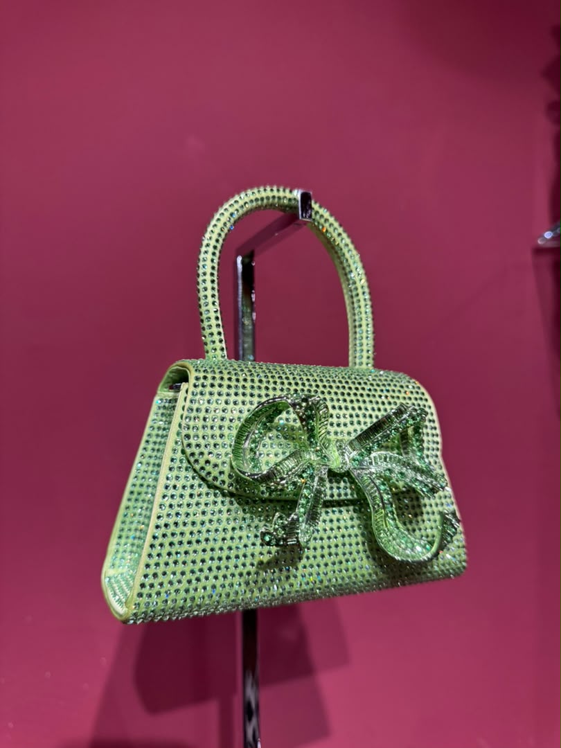SELF PORTRAIT MINI BOW BAG IN RHINESTONES