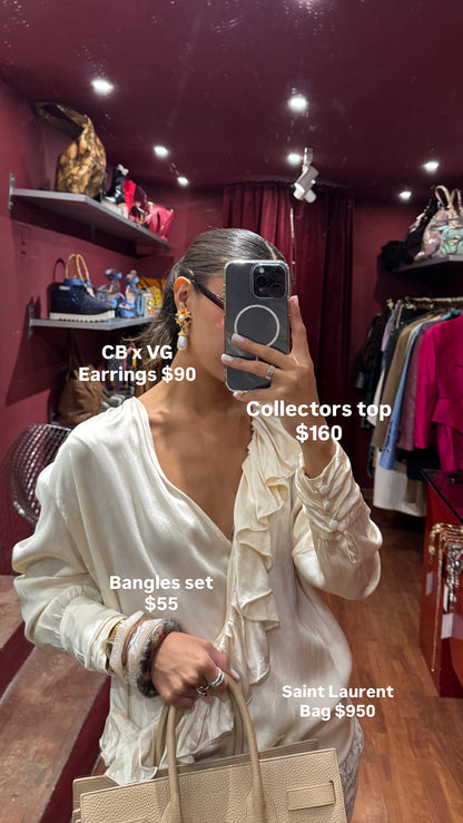 RUFFLED LONG SLEEVE SHIRT