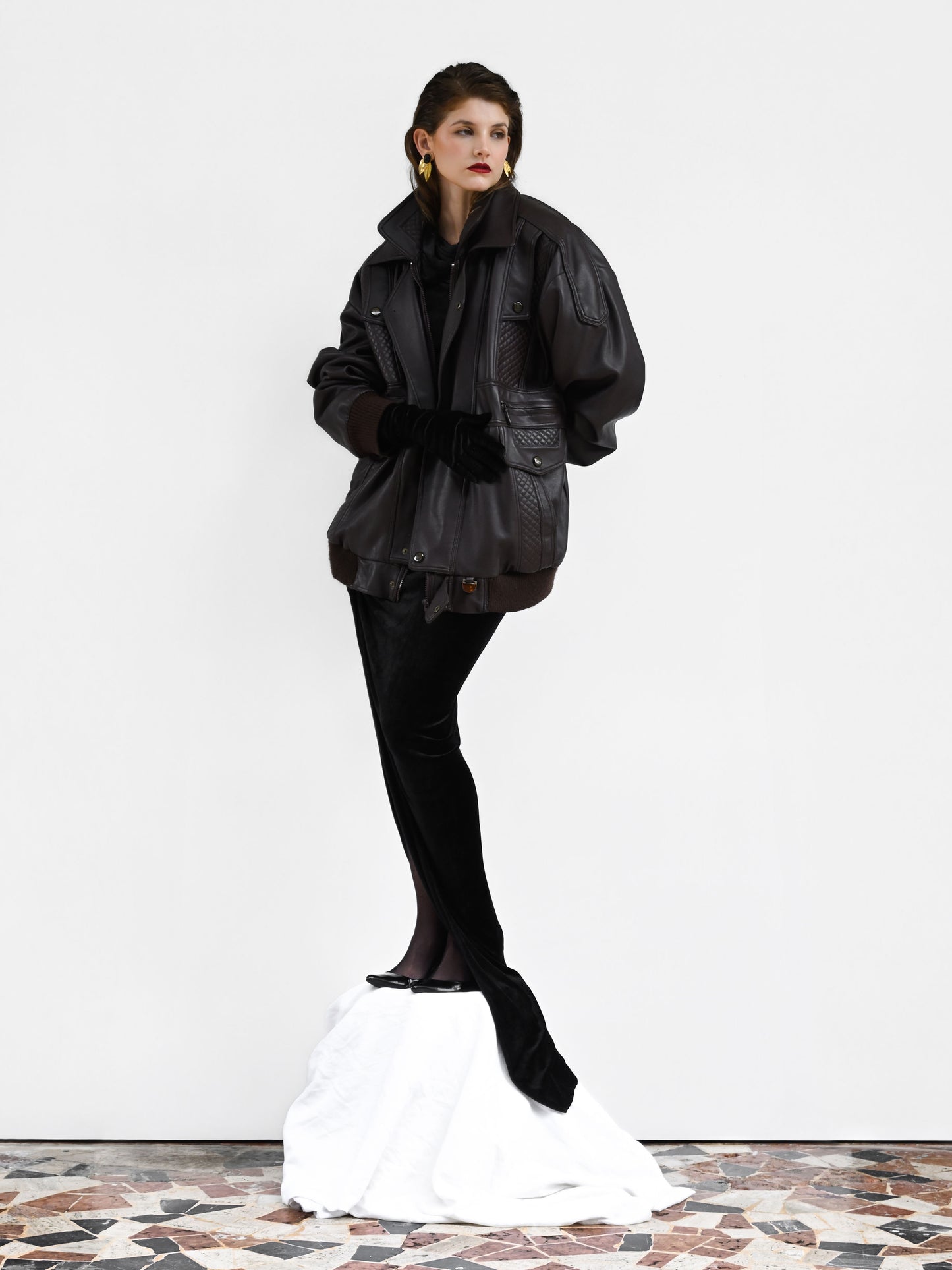 RICK OWENS LOLA ONE SHOULDER VELVET DRESS