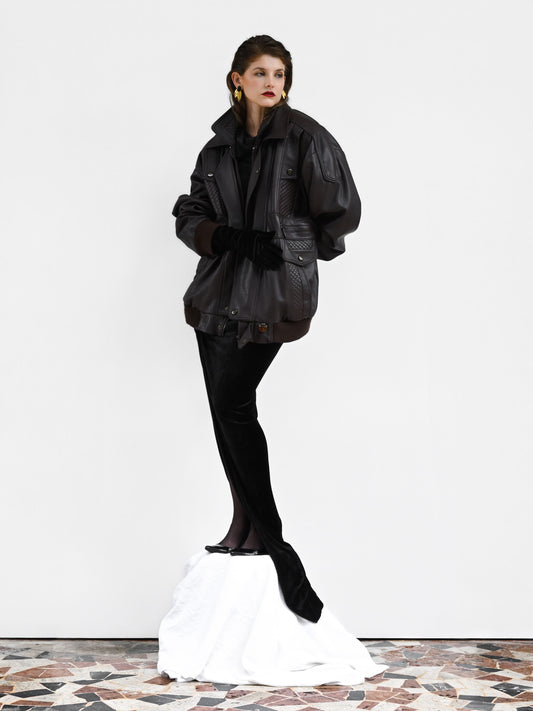 RICK OWENS LOLA ONE SHOULDER VELVET DRESS