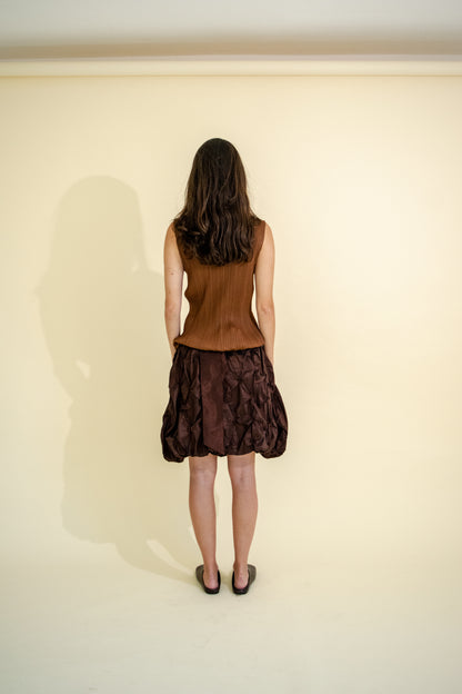 PLEATED SLEEVELESS TOP