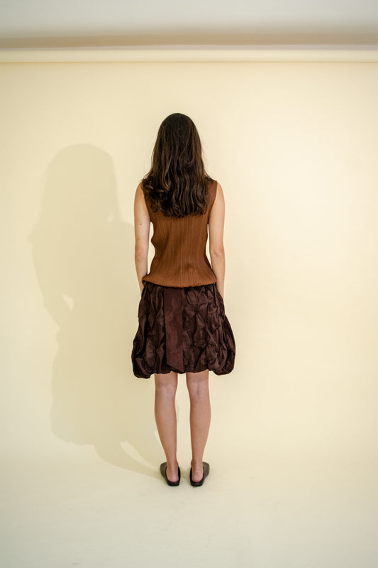 PLEATED SLEEVELESS TOP