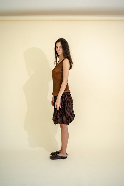 PLEATED SLEEVELESS TOP
