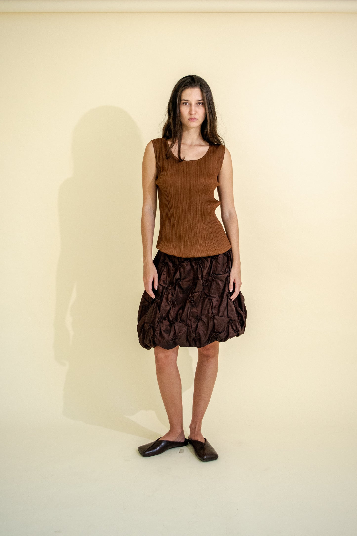 PLEATED SLEEVELESS TOP