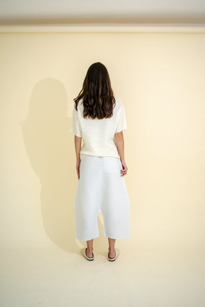 SHORT SLEEVED WAFFER TOP