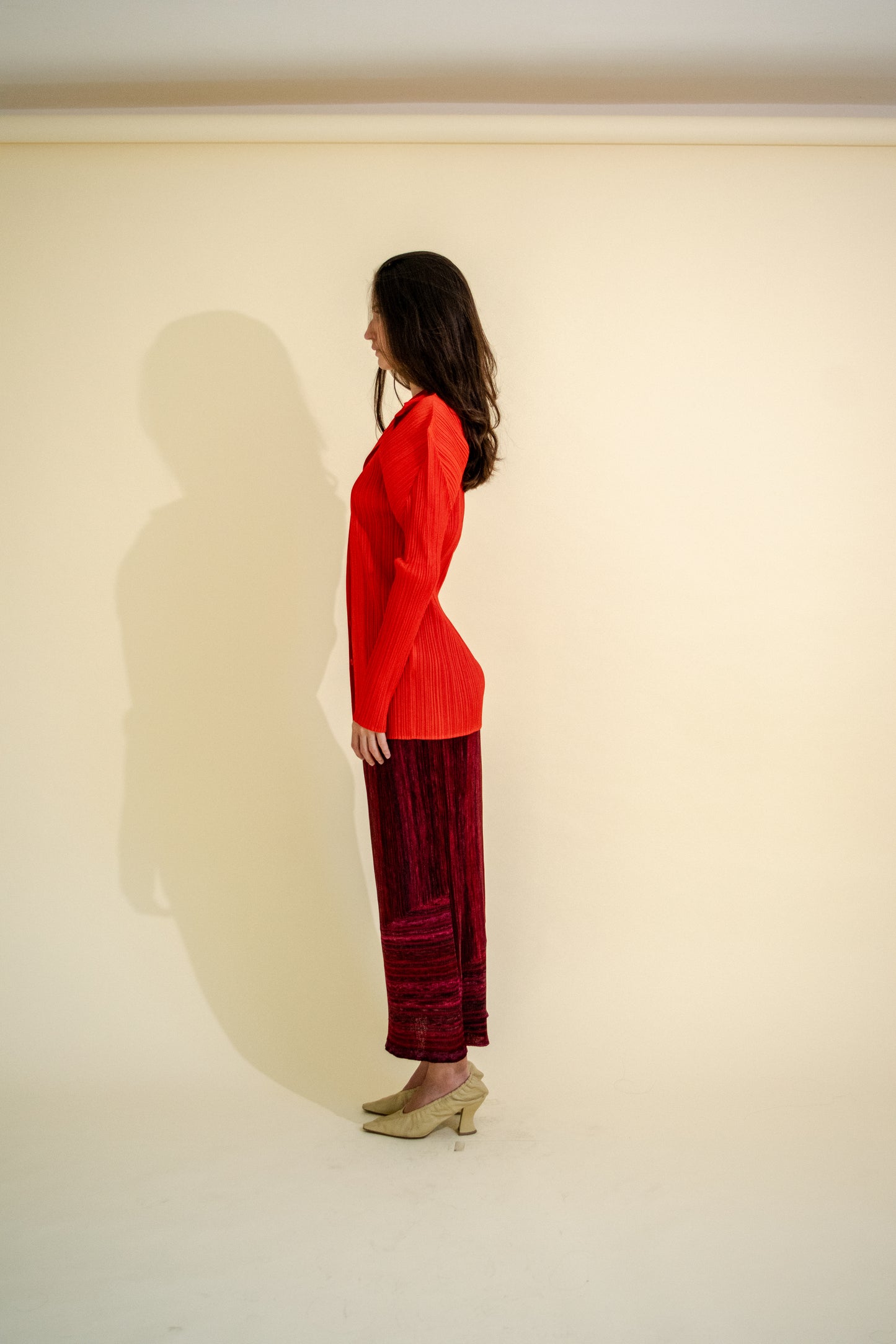 PLEATED TUBE MAXI SKIRT