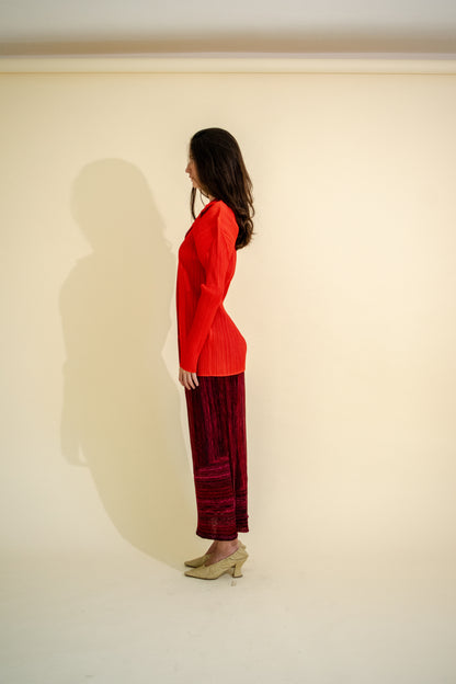 PLEATED TUBE MAXI SKIRT