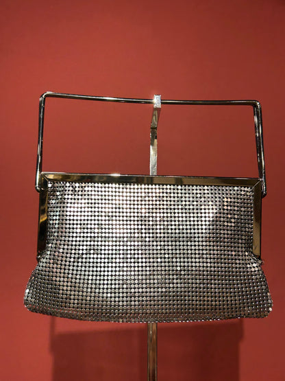 METALLIC MESH FRAME CLUTCH