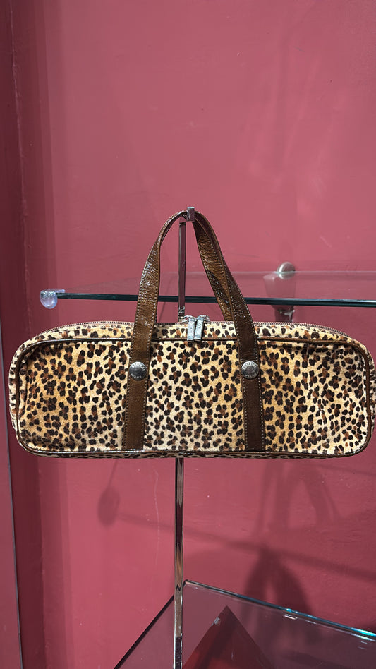 MOSCHINO ANIMAL PRINT VELVET BAG