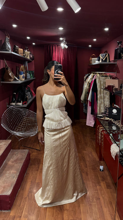 LUCIA CARDENAS LONG CORSET DRESS