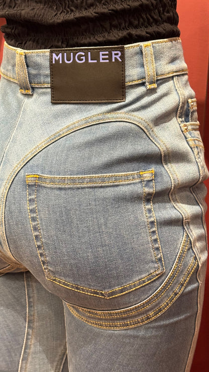 RUNWAY MUGLER LIGHT DENIM PANT