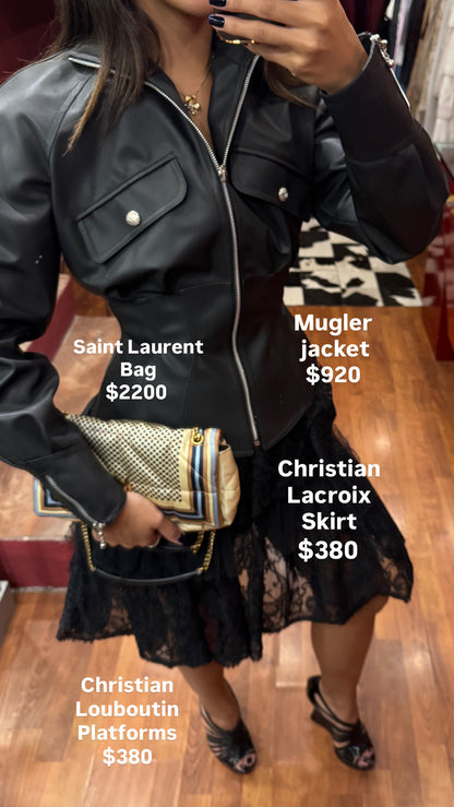 MUGLER VINTAGE FITTED ZIPPED JACKET