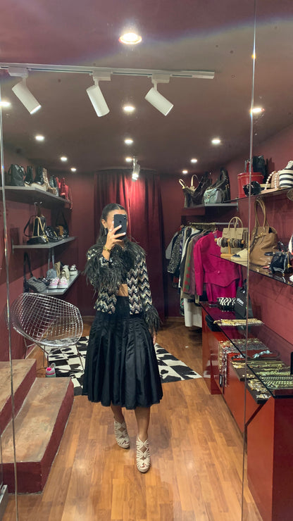 MIDI SKIRT WITH EMBEDDED CROCHET